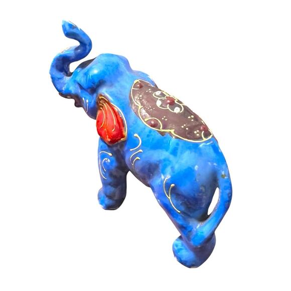 Cloisonné 4.5” Elephant Trunk Up Figurine The Hamilton Collection‎ Made in Japan - Picture 2 of 9